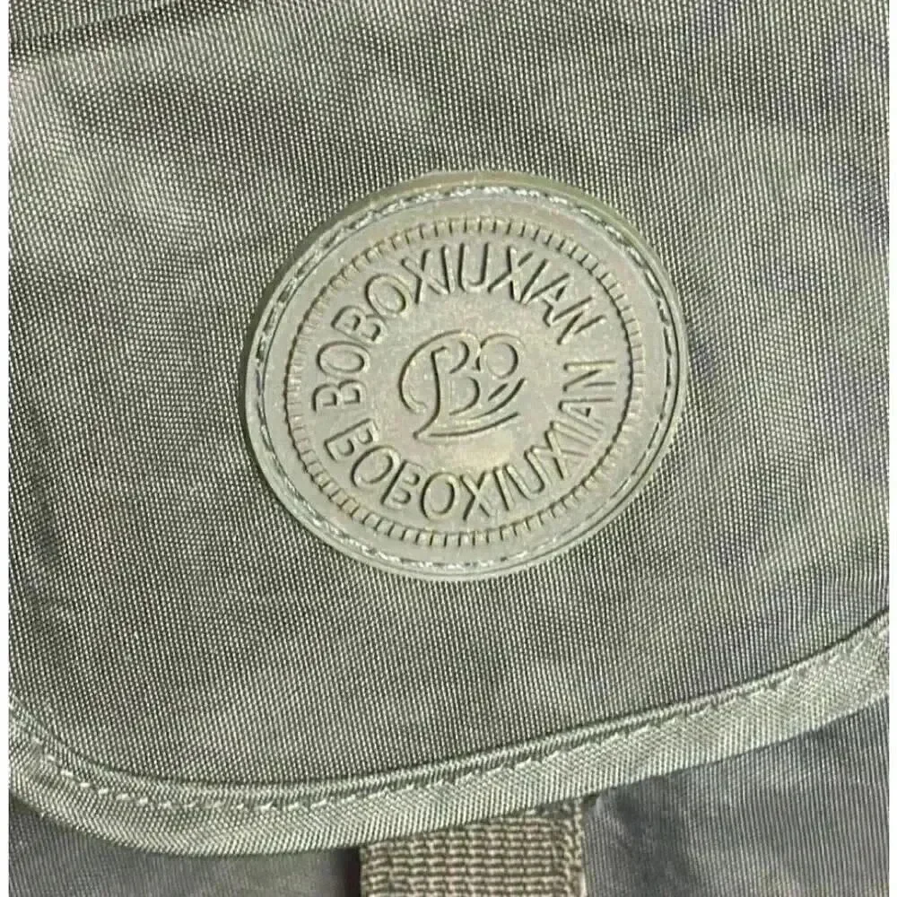 BoBo Xiuxian Women's Dark Sage Gray/Green Multi Pocket Hobo Bag w Adj Strap